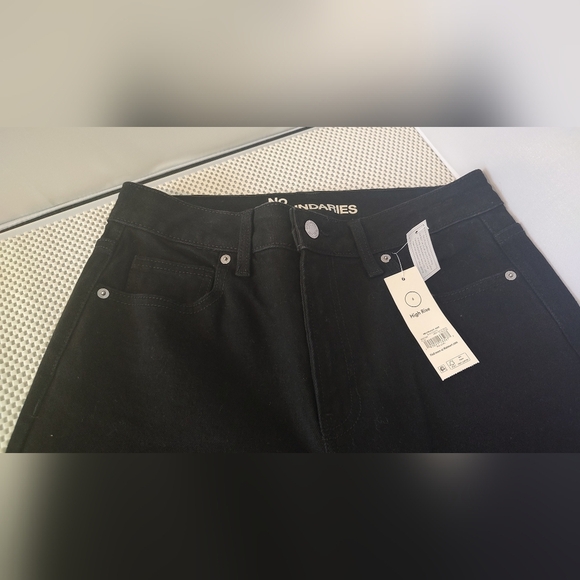No Boundaries Women's Size 8 High Rise Straight Leg Jeans Black Wash - Picture 5 of 6